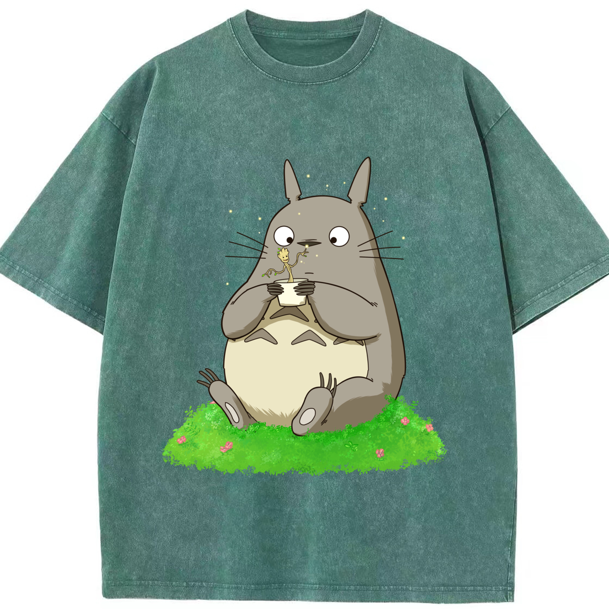 （画像用） となりのトトロ 草壁メイ 草壁サツキ My Neighbor Totoro Satsuki Kusakabe Mei Kusakabe 綿100% ヴィンテージ風 半袖Tシャツ（フロントプリント）
